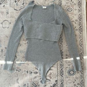 Abercrombie LuxeLoft wrap sweater bodysuit size small. Worn once.